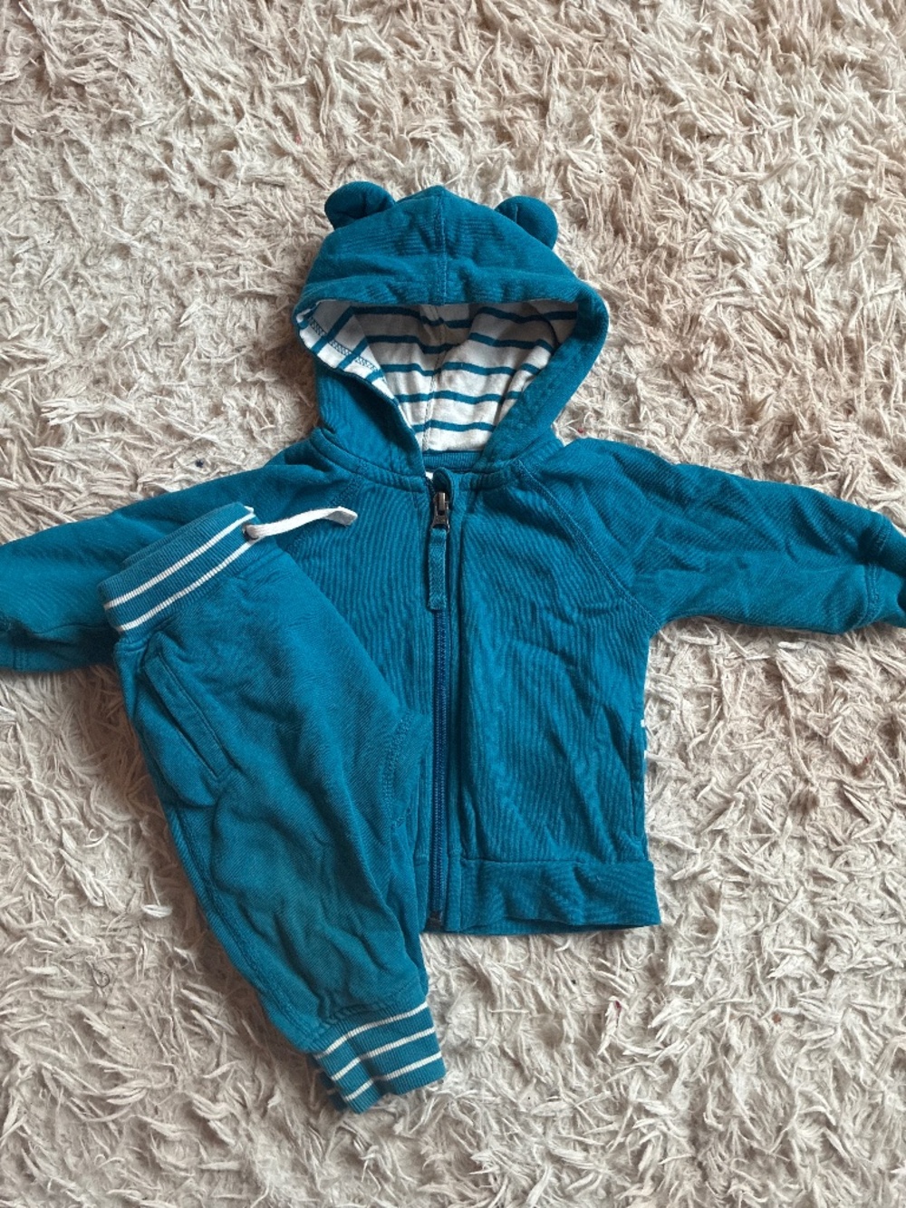 Hanna Andersson Sweat Suit Joggers Hoodie Size 70 6-12